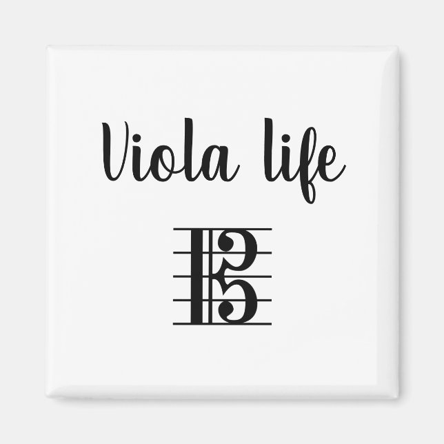 Viola Life Alto Clef Music Magnet (Framsidan)