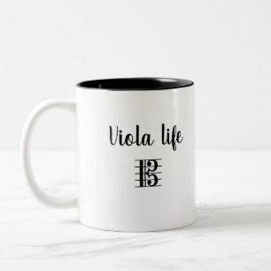 Viola Life Alto Clef Music Två-Tonad Mugg