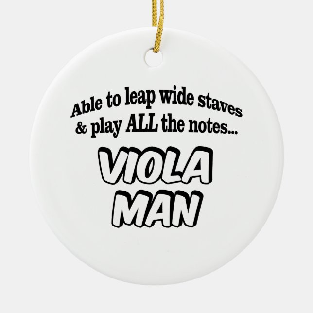 Viola Man - Music Superhjälte Julgransprydnad Keramik (Framsidan)
