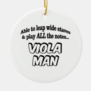 Viola Man - Musik Superhjälte Julgransprydnad Keramik
