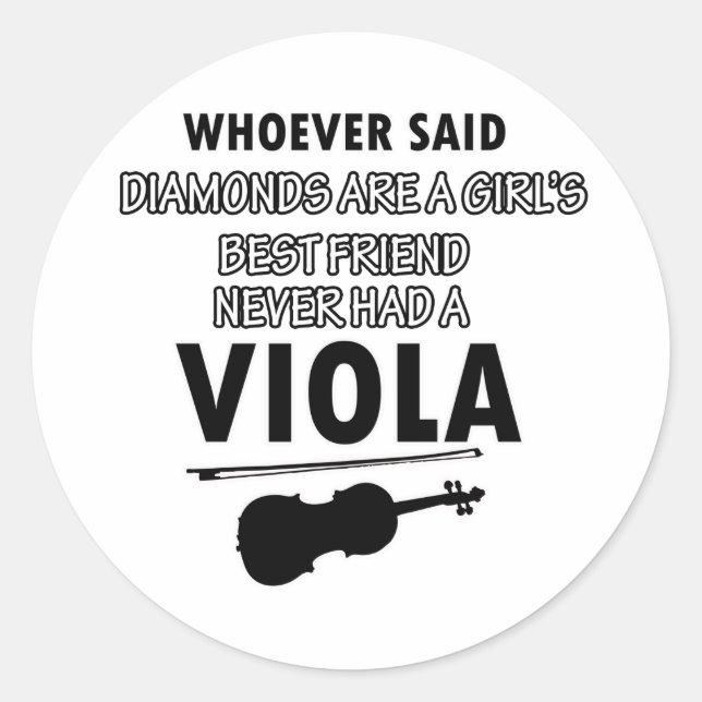 Viola musikdesign runt klistermärke (Framsida)
