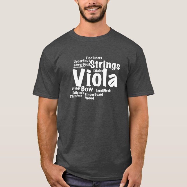 Viola Ord Cloud White Text Tee Shirt (Framsida)