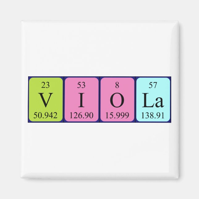 Viola Periodisk magnet bord namn (Framsidan)