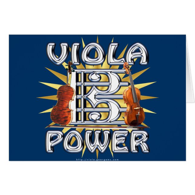 Viola Power Hälsningskort (Framsidan Horizontal)