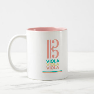 Viola Rosa Alto Clef Två-Tonad Mugg