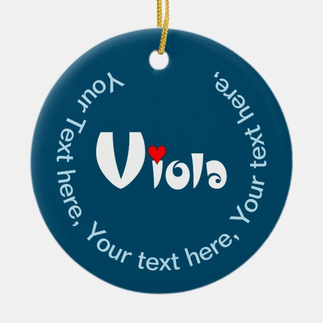 Viola Small Heart Julgransprydnad Keramik (Framsidan)