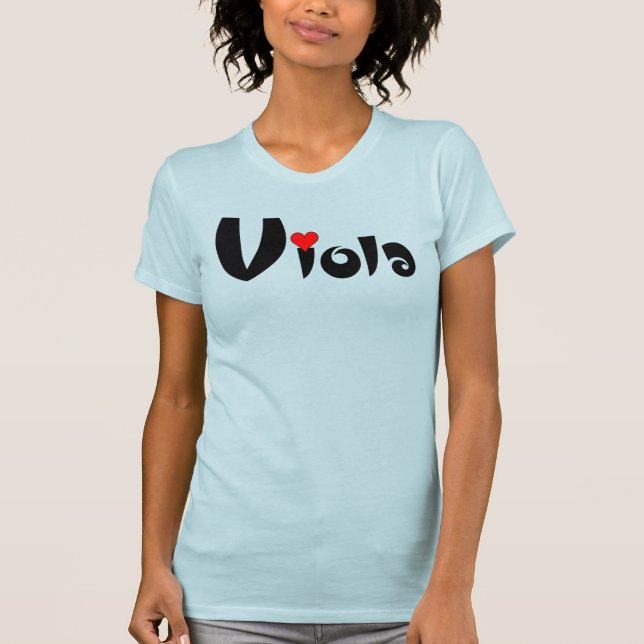 Viola Small Heart T Shirt (Framsida)