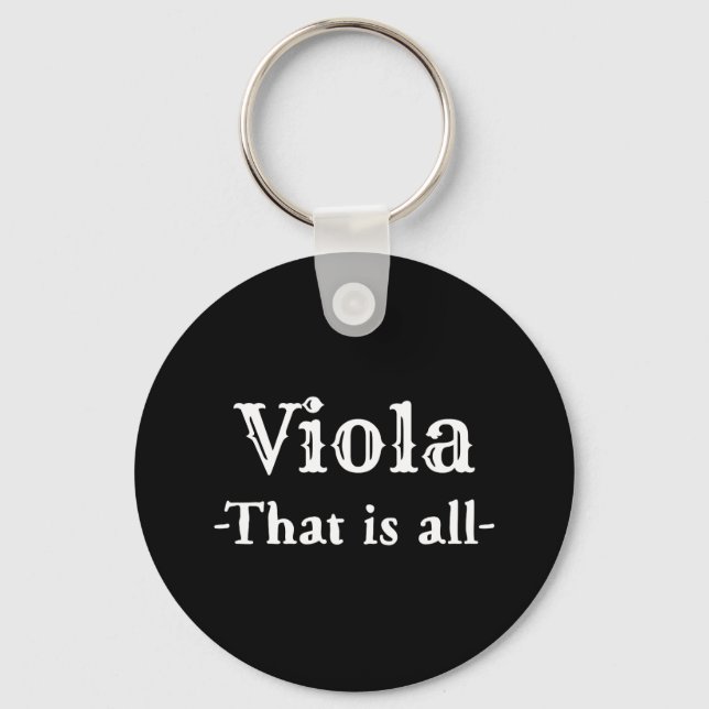Viola som är en fin musik nyckelring (Framsida)
