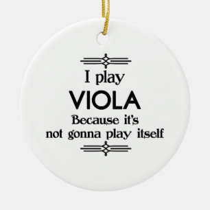 Viola - Spela själv - Funny Deco Music Julgransprydnad Keramik