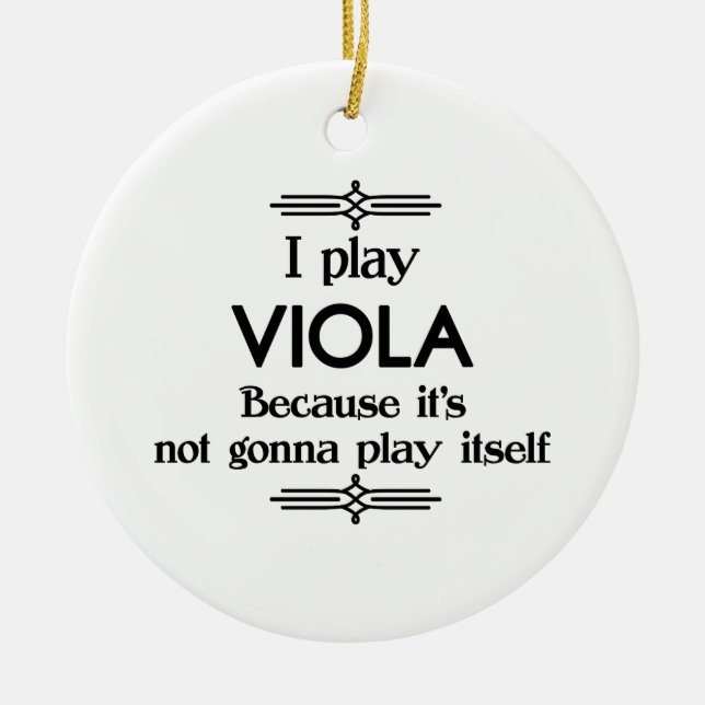 Viola - Spela själv - Funny Deco Music Julgransprydnad Keramik (Framsidan)