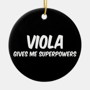 Viola Superpower Funny Superhjälte Music Julgransprydnad Keramik