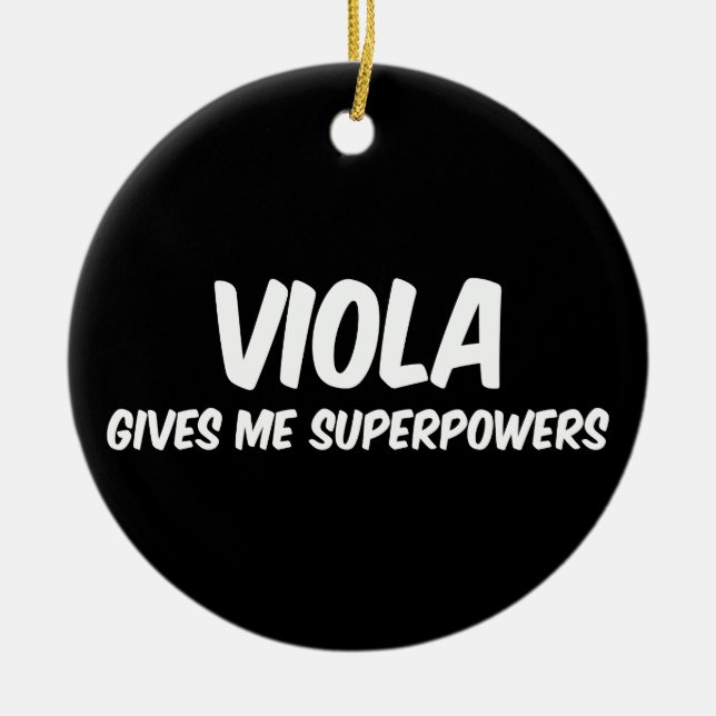 Viola Superpower Funny Superhjälte Music Julgransprydnad Keramik (Framsidan)