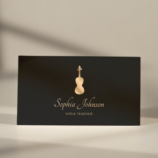 Viola Teacher Guld Professionell Visitkort