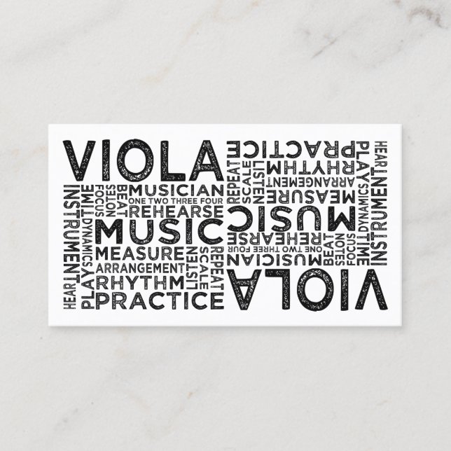 Viola Typography Visitkort (Framsida)