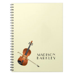 Viola Violin Music Teacher Musician Anteckningsbok