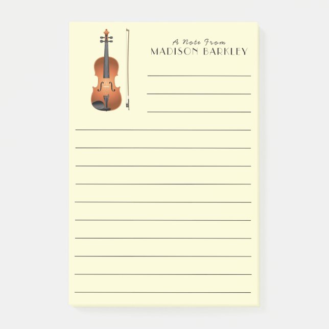 Viola Violin Music Teacher Musician Post-it Block (Framsida)
