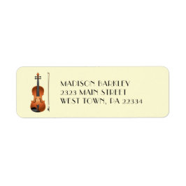 Viola Violin Music Teacher Musician Returadress Etikett
