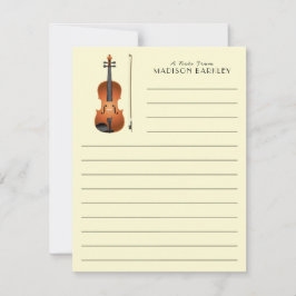 Viola Violin Music Teacher Musician Tack Kort