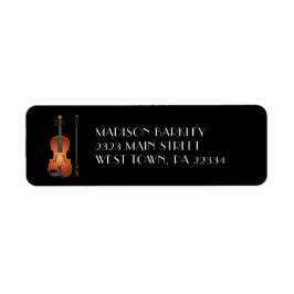 Viola Violin Music Teacher Returadress Etikett