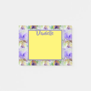 Viola Watercolor Art Womans Namn Post it Notes Post-it Block
