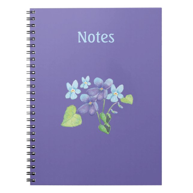 Violas är Blue Personlig Lila Periwinkle Anteckningsbok (Framsidan)