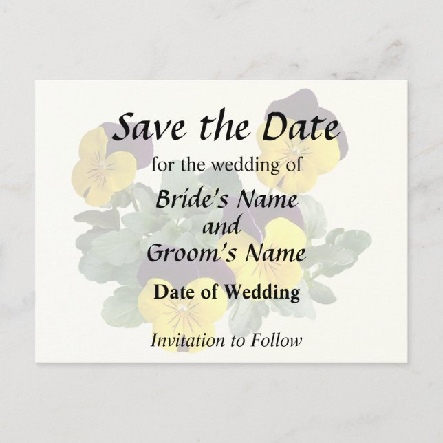 Violas Sorbet Yellow Jump Up Meddelande Vykort (Framsida)