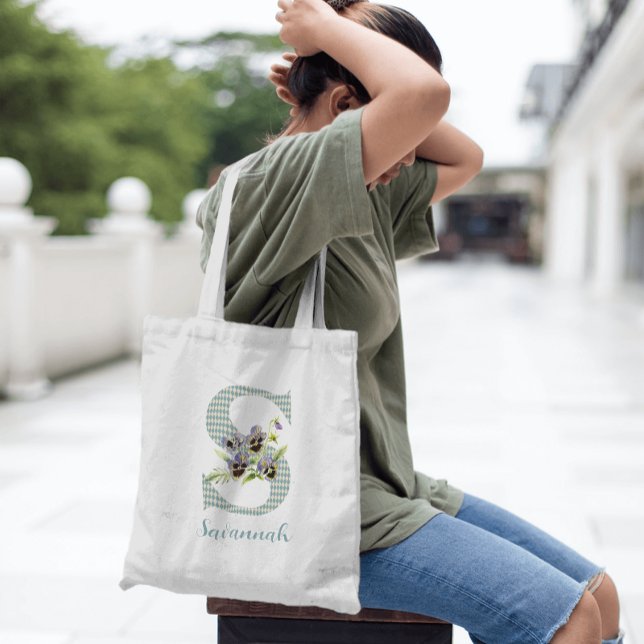 Violer & Blå Harlekin Letter S Tygkasse (Skapare uppladdad)