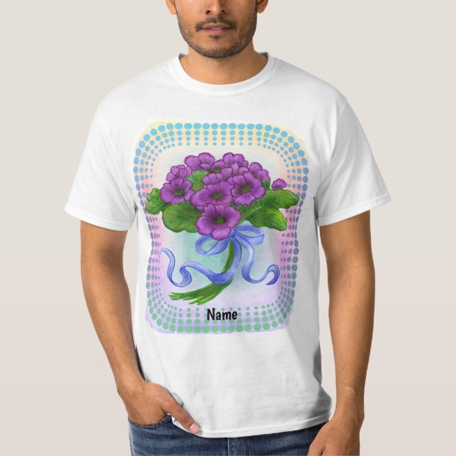 Violer blombukett  t shirt (Framsida)