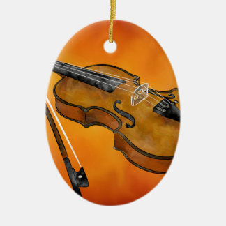 Violessina V1 - instrument- målning Julgransprydnad Keramik