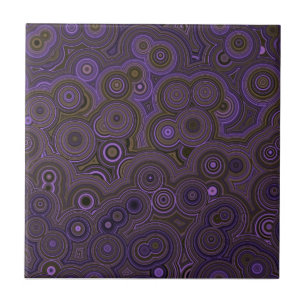 Violet Agate Flow – Elegant Abstrakt Mönster Kakelplatta