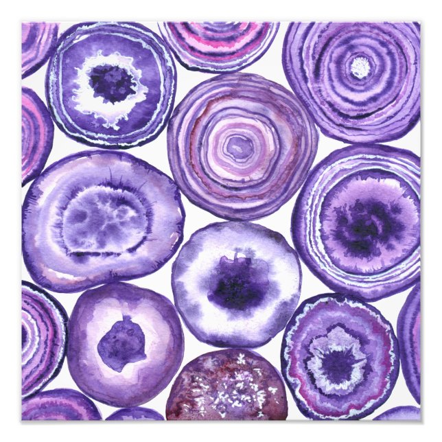 Violet agate mönster fototryck (Framsidan)
