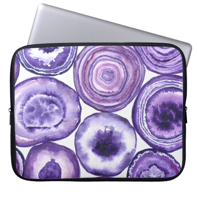 Violet agate mönster laptop sleeve (Framsidan)