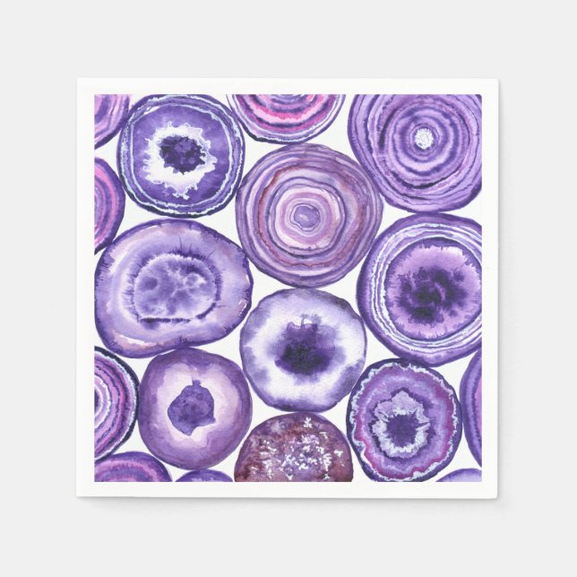 Violet agate mönster pappersservett (Framsidan)