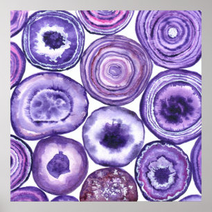 Violet agate mönster poster