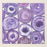 Violet agate mönster sjal<br><div class="desc">Violet omger segment som är färgade med vattenfärger.märkta med vattenfärger.</div>