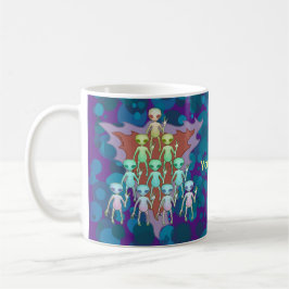 Violet Alien Triangle Kaffemugg