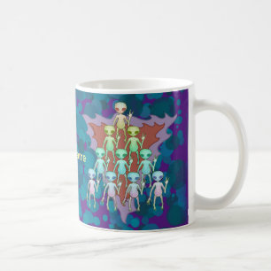 Violet Alien Triangle Kaffemugg