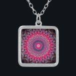 Violet Antique Blommigt Bohemian Mönster Silverpläterat Halsband<br><div class="desc">Antique Bohemian Mönster för jul,  födelsedag eller tillfälle.</div>