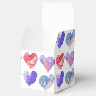 Violet Aqua Rosa Hearts 5 Papper box Presentaskar