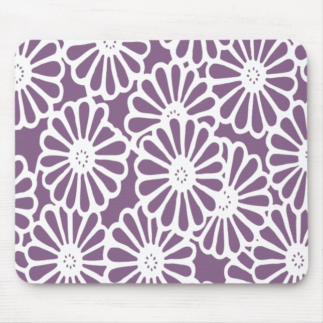Violet Asian Moods Blommigt Musmatta (Framsidan)