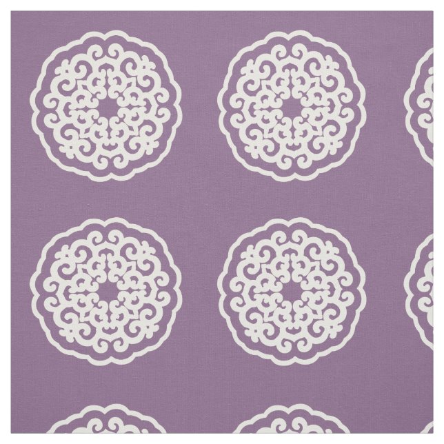 Violet Asian Moods Mandalla ~ small mönster Tyg (Provkarta)