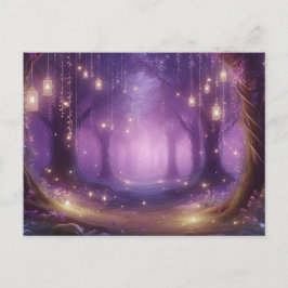 Violet at Midnight Enchanted Forest RSVP Postcard Inbjudan Vykort