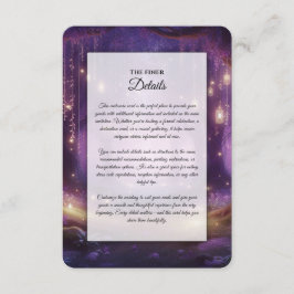 Violet at Midnight Enchanted Forest Wedding Tilläggskort