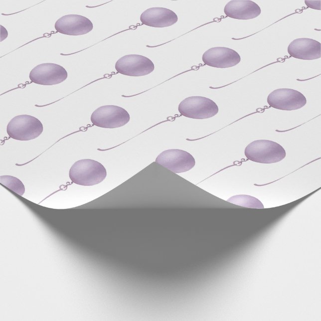 Violet balloon Gift Wrapping Paper - Cadeaupapier Presentpapper (Hörn)
