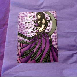 Violet Belly Dancer-vykort Vykort