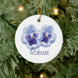 Violet Birth Month Flower FEBRUARY Name & Year Julgransprydnad Keramik