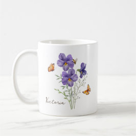 Violet Birth Month Flower Kaffemugg