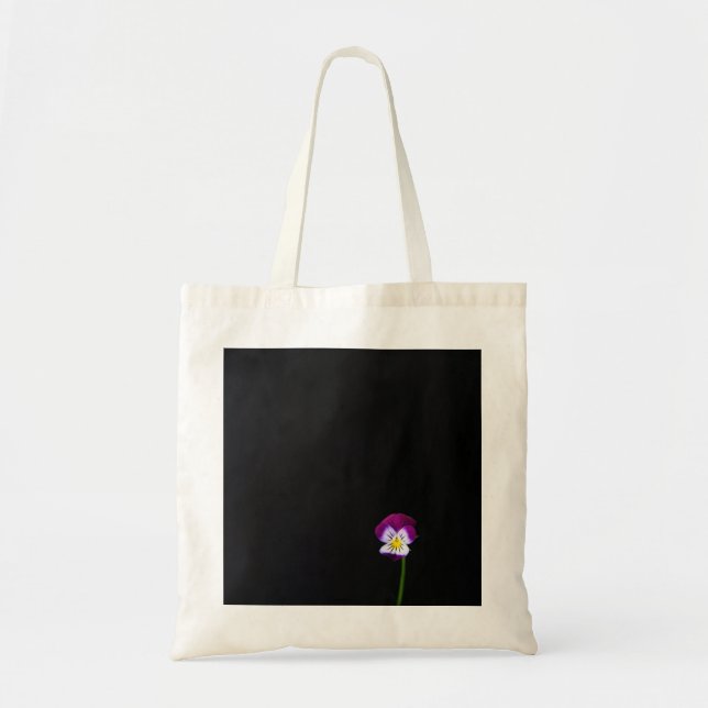 Violet blomma btcn Tote Bag Tygkasse (Framsidan)