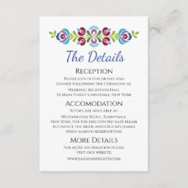 Violet Blommigt Bröllop i ungerska designen Tilläggskort