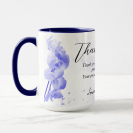 Violet Blommigt Tack Gift Idea Mugg